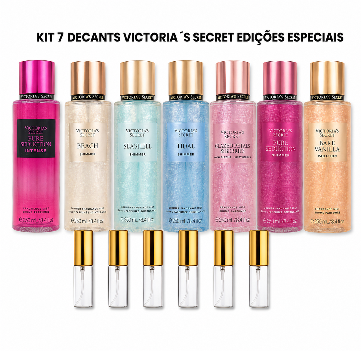 Kit 7 Decants Victoria's Secret Edições Especiais — 5ml cada